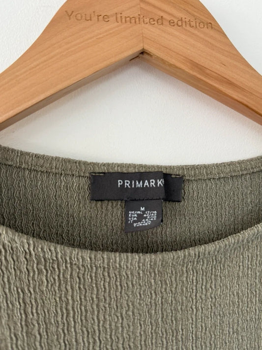 Primark Khaki Green Top Size Medium 12/14, photo 2 of 2