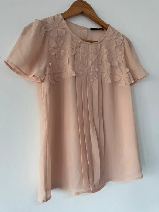 Oasis Floral Light Pink Blouse, photo 2 of 4