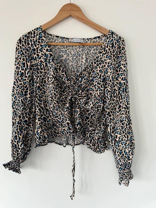 Papaya Leopard Style Long Sleeve Top, preloved