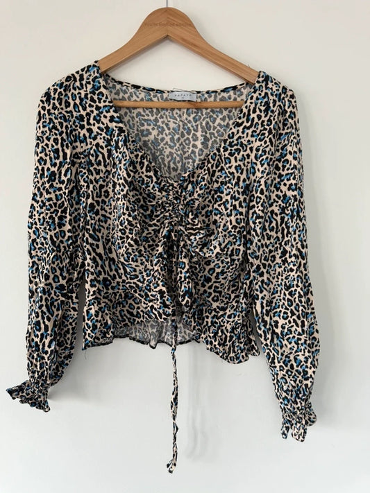 Papaya Leopard Style Long Sleeve Top, preloved