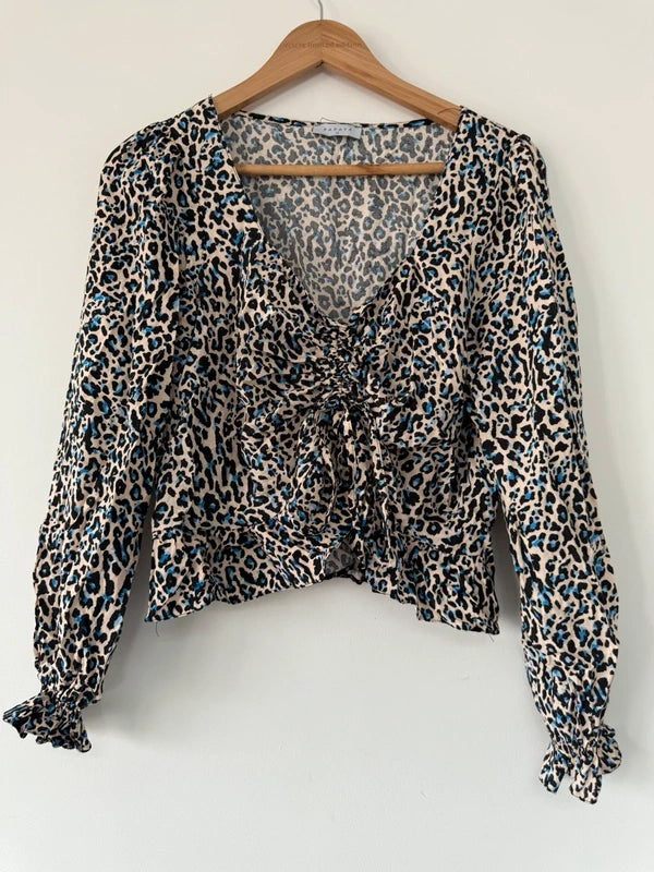 Papaya Leopard Style Long Sleeve Top, photo 2 of 4