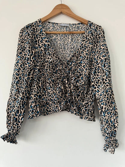 Papaya Leopard Style Long Sleeve Top, photo 2 of 4