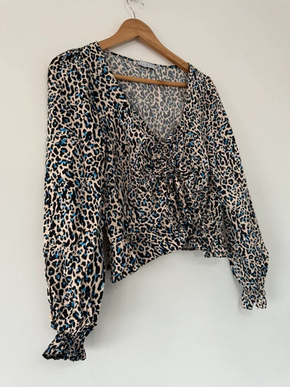 Papaya Leopard Style Long Sleeve Top, photo 3 of 4