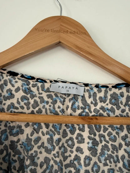 Papaya Leopard Style Long Sleeve Top, photo 4 of 4