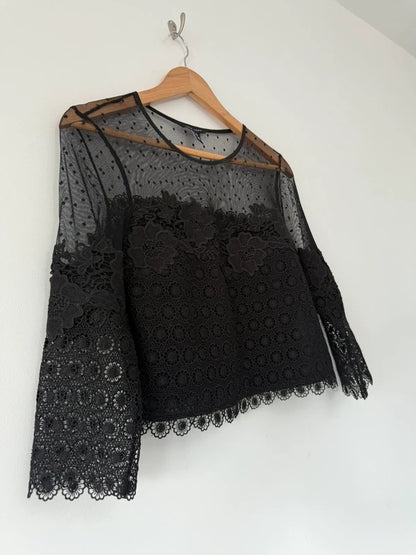 New Look Black Lace Top, photo 3 of 3