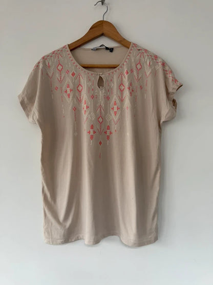 Isle Cream Aztec Patterned Top Size M 14-16, photo 2 of 5