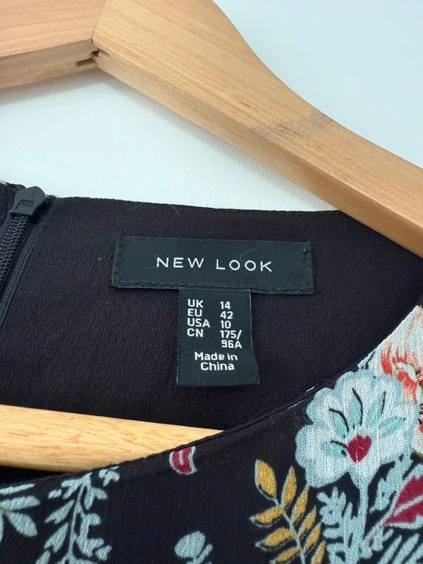 New Look Patterned Black Blouse, photo 3 of 4