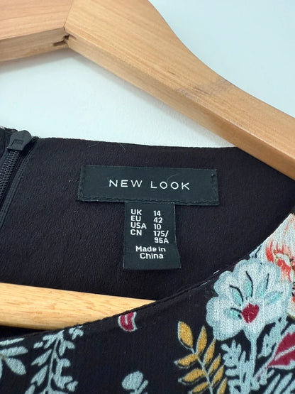 New Look Patterned Black Blouse, photo 3 of 4
