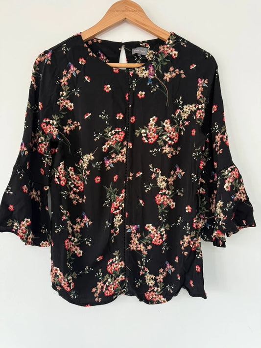 Phase Eight Black Floral Blouse, photo 2 of 4