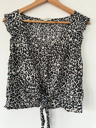 Oasis Leopard Print Top, preloved