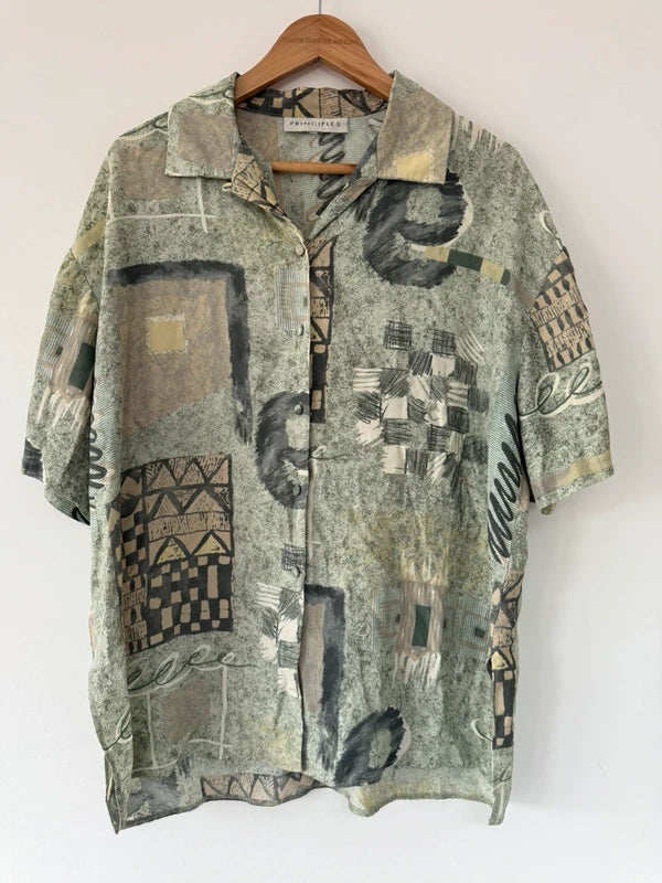 Principles Vintage Abstract Shirt, preloved
