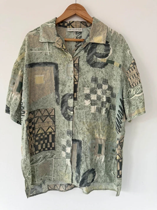 Principles Vintage Abstract Shirt, preloved