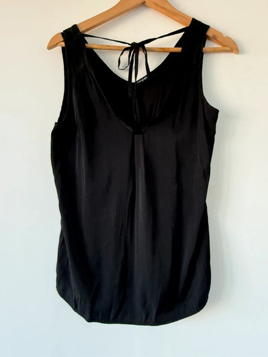 M&S Autograph Black Cami Tie Up Top, preloved