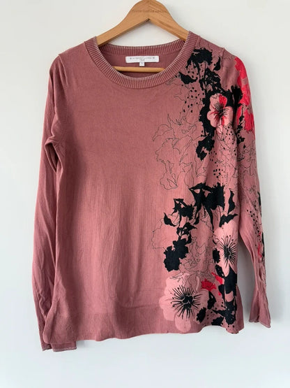 Next Pink Floral Jumper, preloved