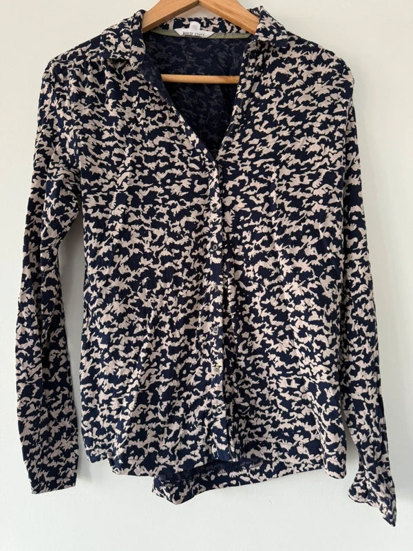 White Stuff Navy and Beige Patterned Shirt, photo 2 of 4