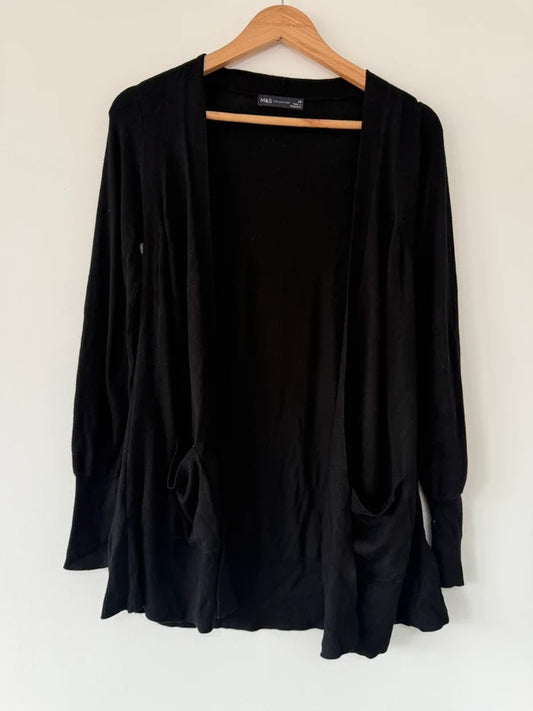 M&S Black Knitted Cardigan, preloved