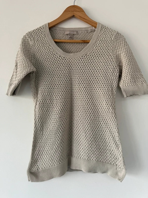 Banana Republic Beige Crochet Top, preloved