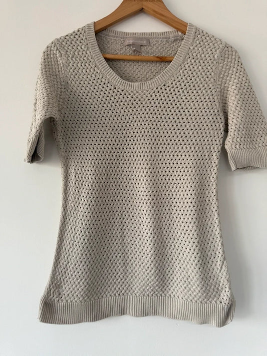 Banana Republic Beige Crochet Top, photo 2 of 4