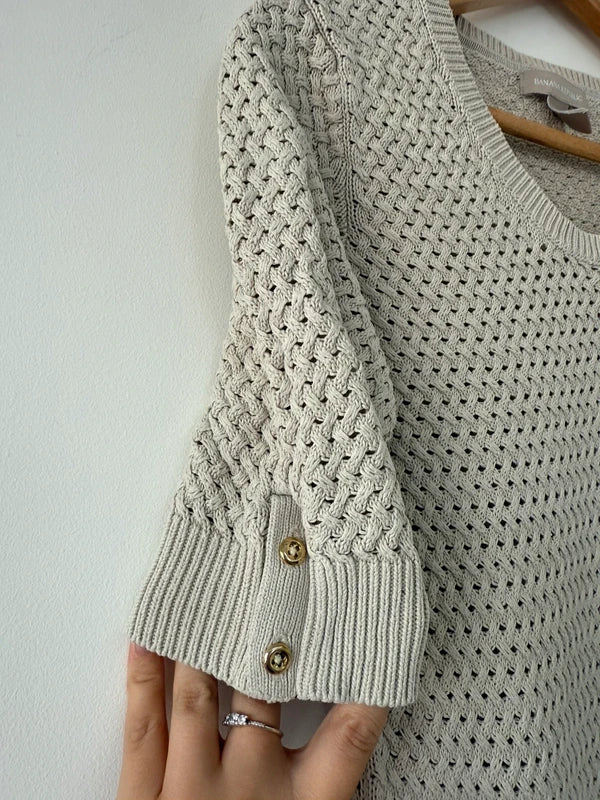 Banana Republic Beige Crochet Top, photo 3 of 4
