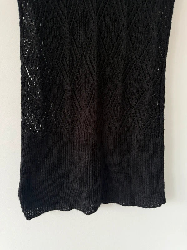 Evie Y2K Crochet Black Style Knitted Dress, photo 5 of 5