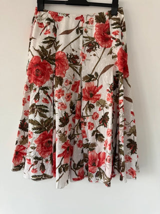 Old Per Una Label White Floral Long Skirt, preloved