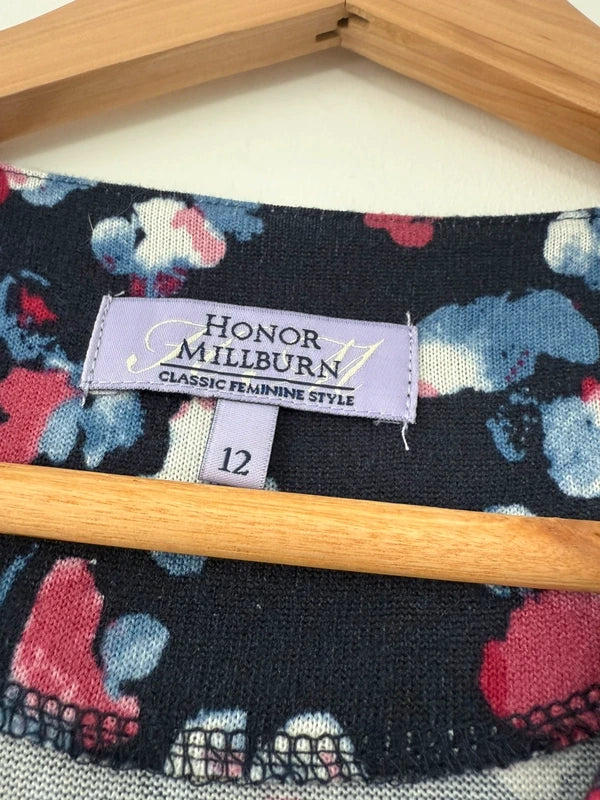 Honor Milburn Navy Floral Top, photo 3 of 3