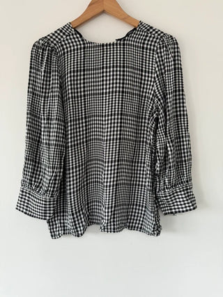 Next Black and White Chequered Top, preloved