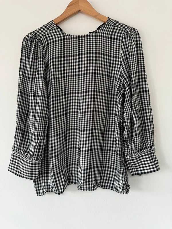 Next Black and White Chequered Top, photo 2 of 4