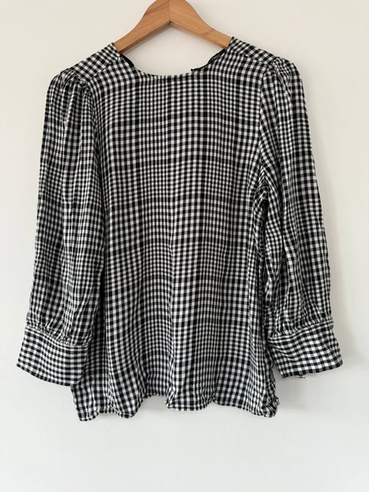 Next Black and White Chequered Top, photo 2 of 4