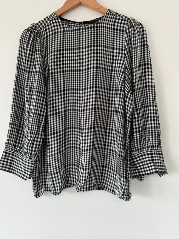 Next Black and White Chequered Top, photo 3 of 4