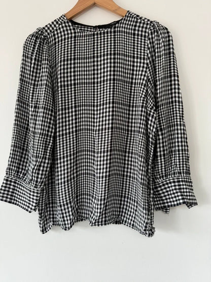 Next Black and White Chequered Top, photo 3 of 4