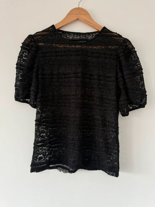 New Look Black Lace Top, preloved