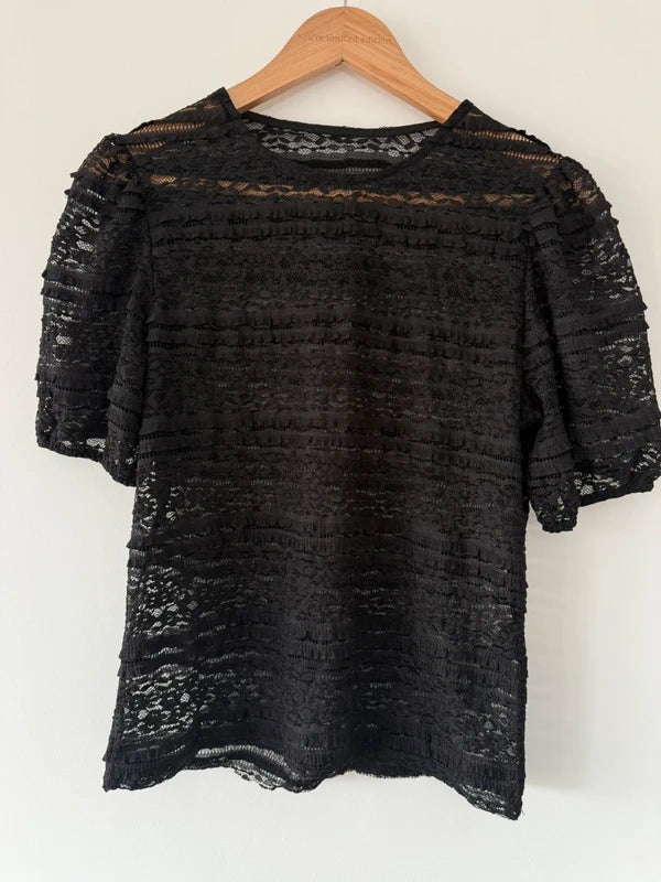 New Look Black Lace Top, photo 2 of 4