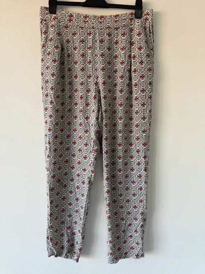 M&S Patterned Trousers Size 16 Long, preloved