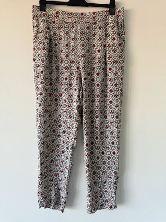 M&S Patterned Trousers Size 16 Long, preloved