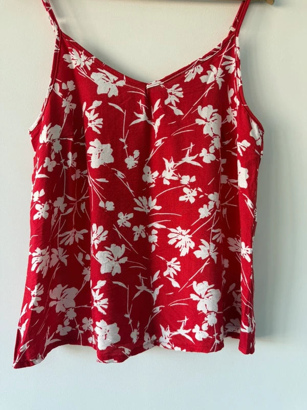 Real Women Red Floral Cami Top, photo 2 of 4
