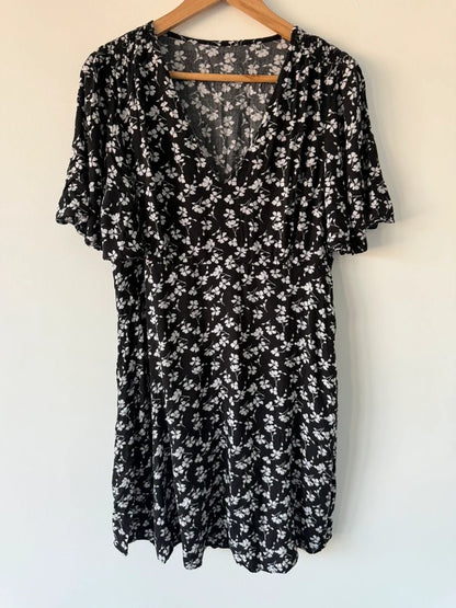 Matalan Black Floral Dress, photo 2 of 5