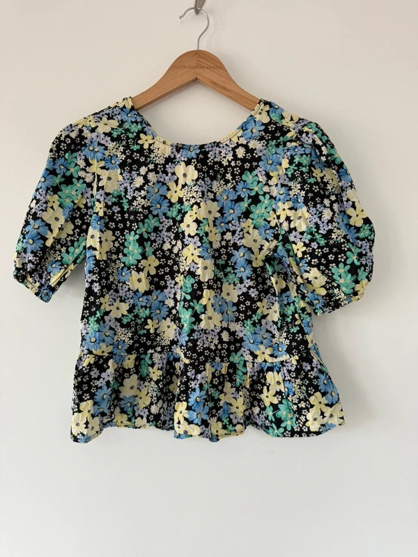 New Look Floral Peplum Top, preloved