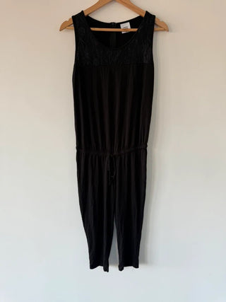 Mama Licious Black Cropped Jumpsuit, preloved