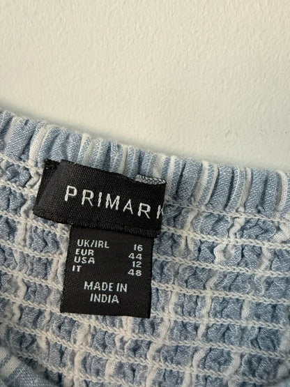 Primark Blue Striped Button Playsuit, photo 4 of 4