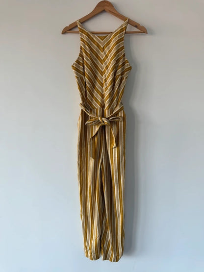 Next Mustard Striped Jumpsuit, preloved
