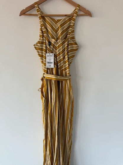 Next Mustard Striped Jumpsuit, photo 4 of 5