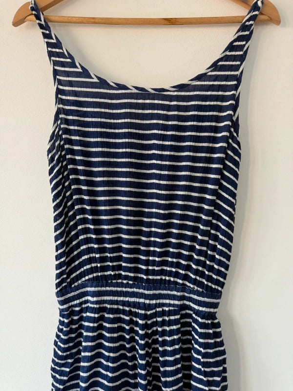 Next Beachwear Navy Striped Playsuit, photo 3 of 3