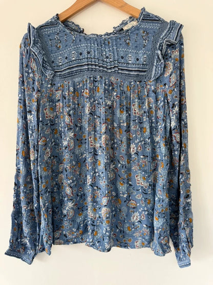 Fat Face Patterned Blue Blouse, photo 2 of 5