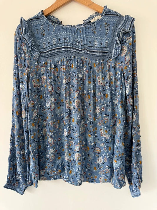 Fat Face Patterned Blue Blouse, photo 2 of 5