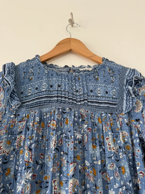 Fat Face Patterned Blue Blouse, photo 5 of 5