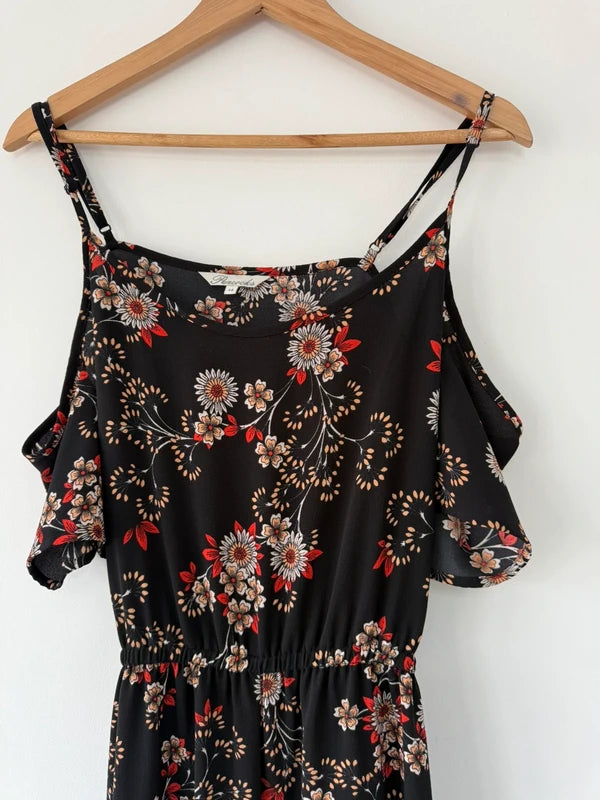 Peacocks Black and Floral Jumpsuit, photo 3 of 5