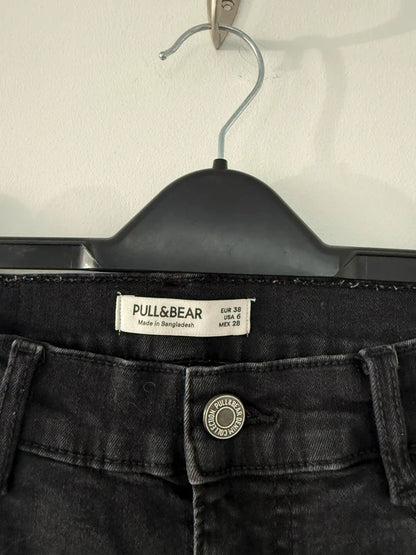 Pull and Bear Ripped Black Jeans Size EUR 38, photo 3 of 4