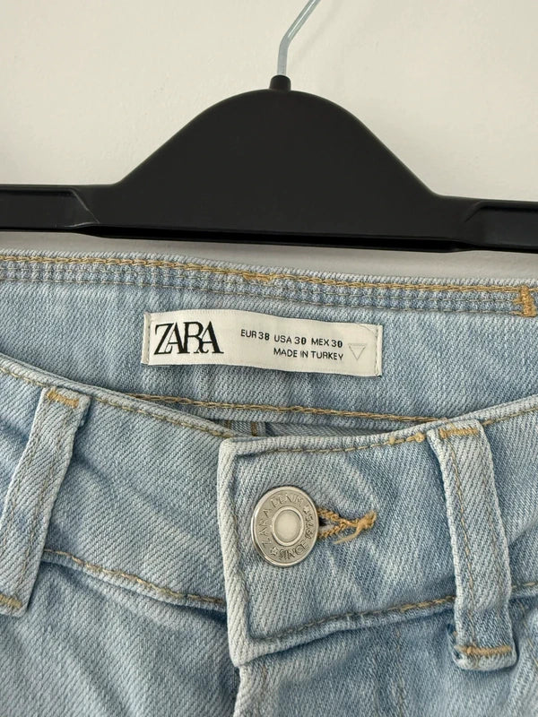 Zara Light Blue Ripped Jeans Size EUR 38, photo 2 of 2