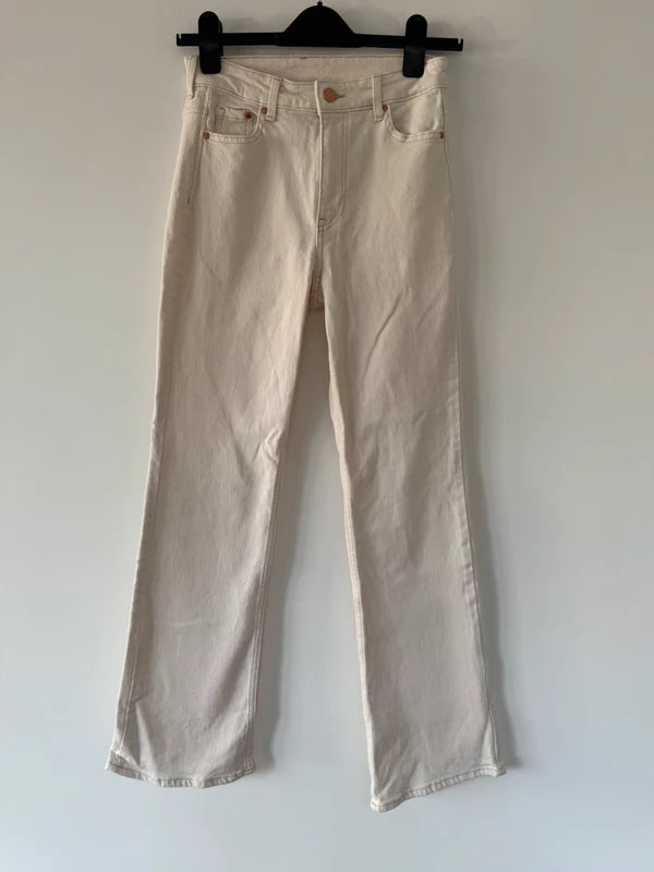 H&M Boot Cut High Waisted Cream Jeans EUR 34, preloved